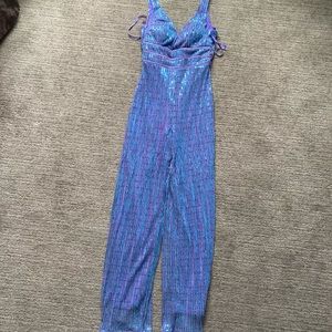 Purple sequin jumpsuit